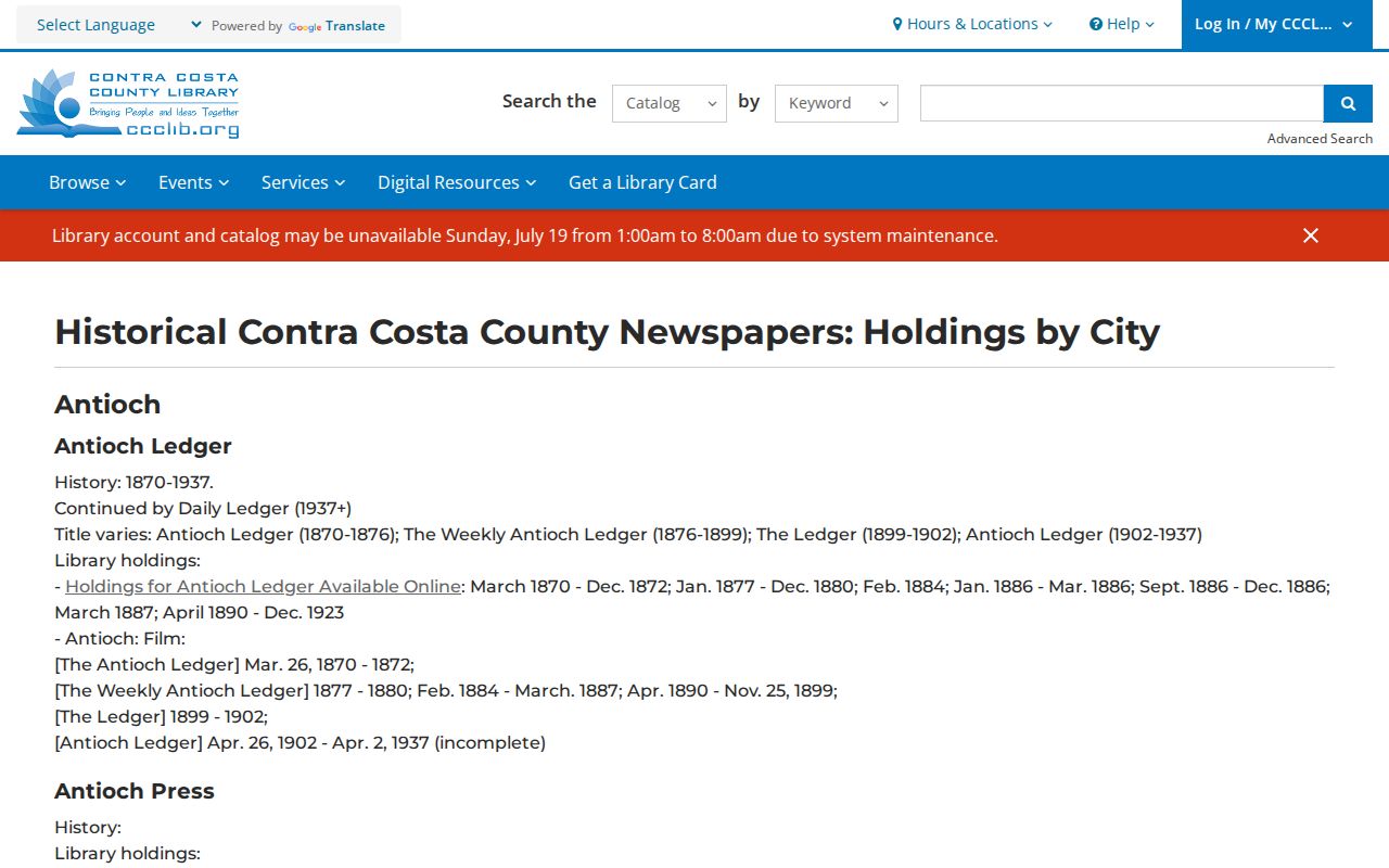 Pleasant Hill people search in historical newspaper holdings