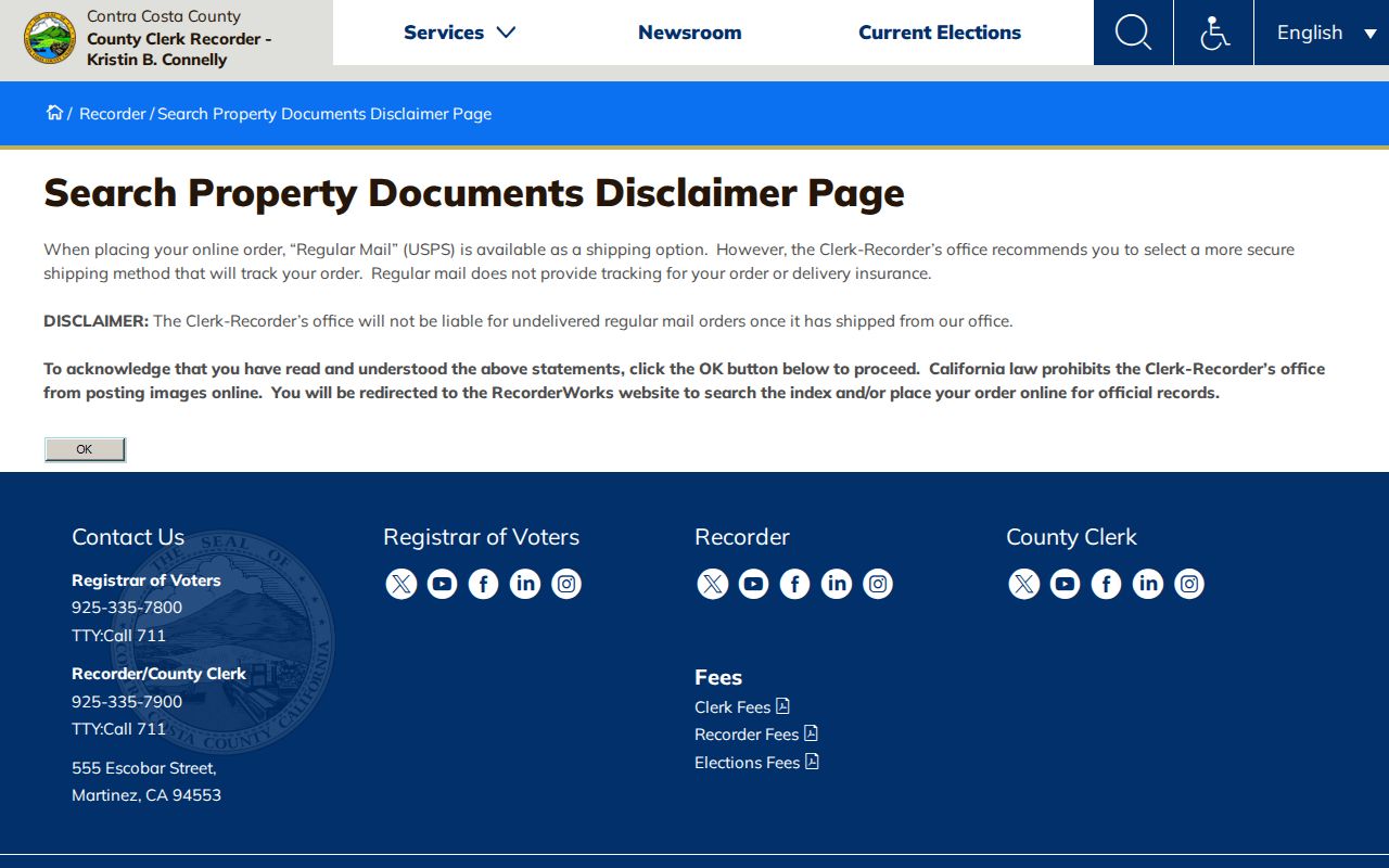 Pleasant Hill people search through the Clerk-Recorder gateway